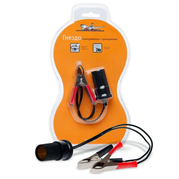 Прикуриватель-разветвитель (с крокодильчиками)