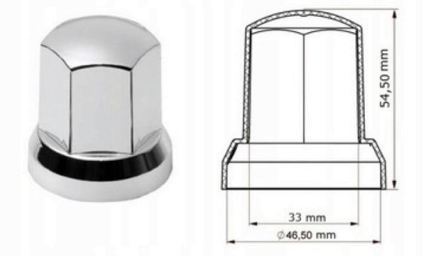 Колпачок пластиковый 33 (хром)